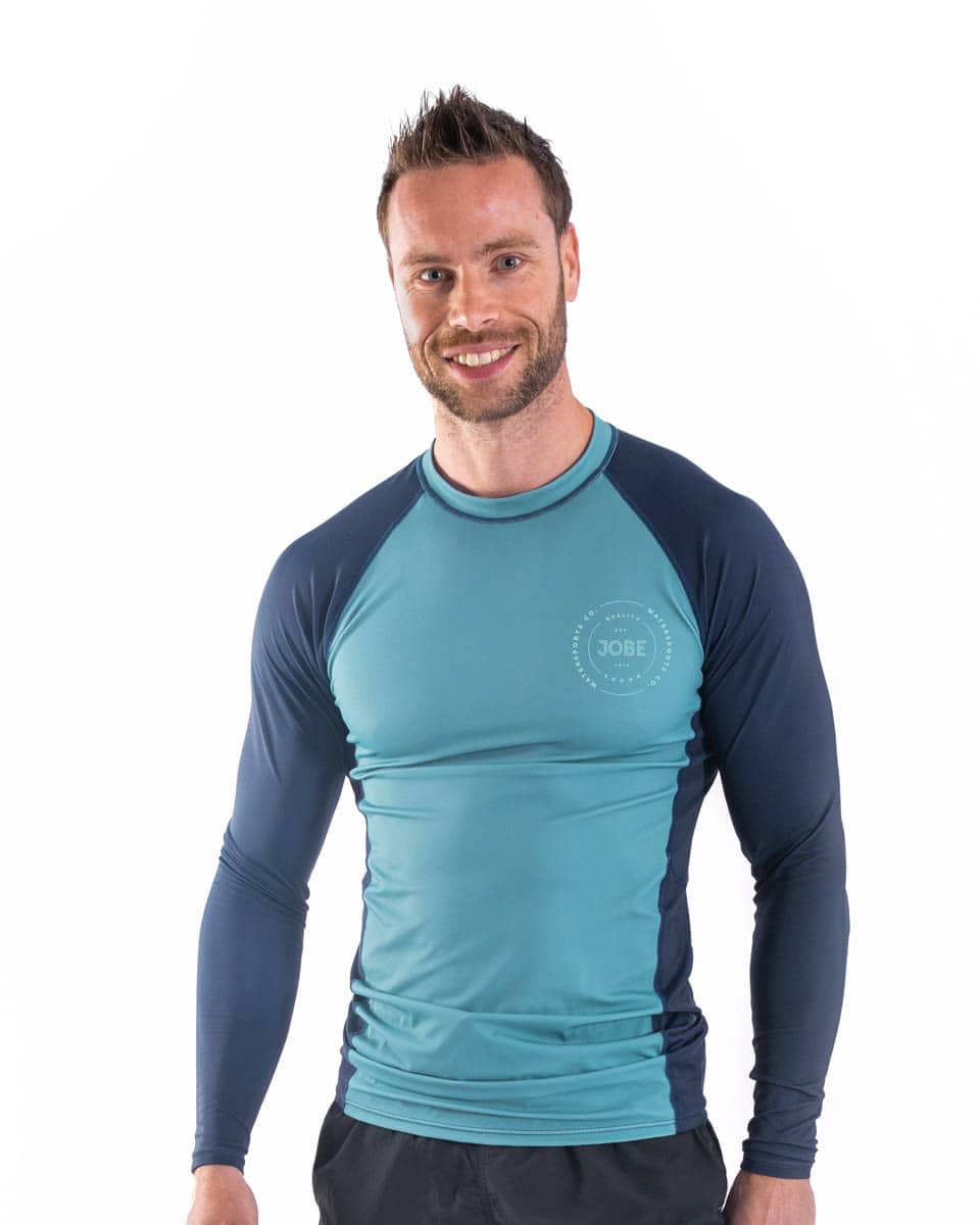 Jobe Rash Guard Longsleeve Men Vintage Teal 2022 Pipeline Surf Shop