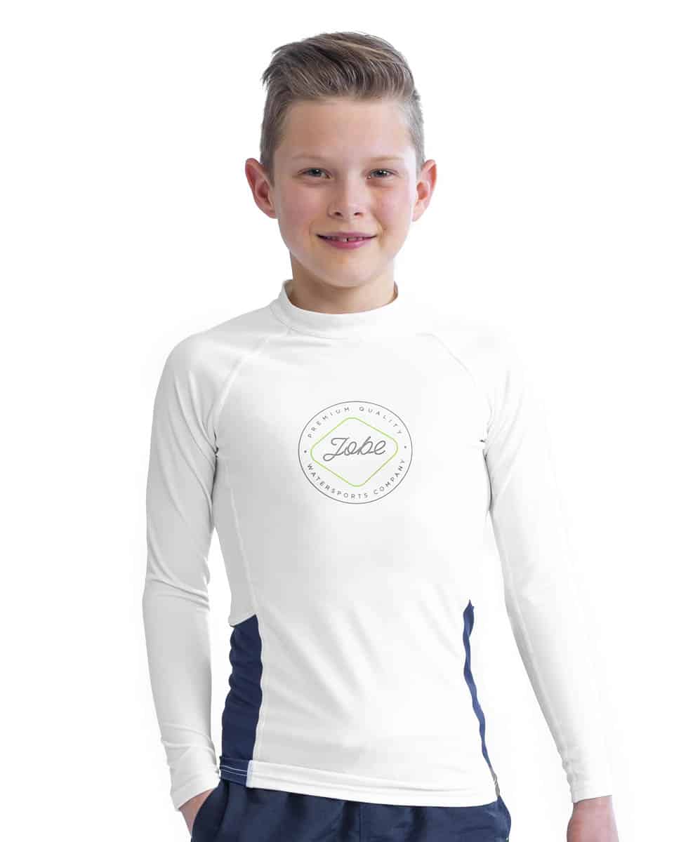 Jobe Rash Guard Longsleeve Youth White 2022 Pipeline Surf Shop