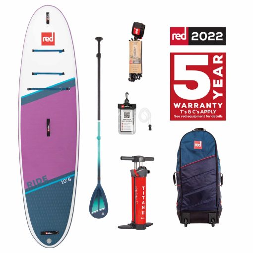 Red Paddle CO Package - 10.6 Ride Purple HT Purple 2022 - Ride 106 SE Cruiser Tough USA Package - Red paddle co