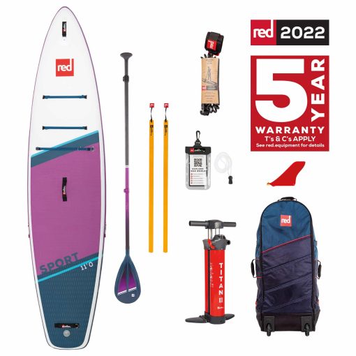 Red Paddle CO Package - 11.0 Sport Purple HT Purple 2022 - Sport 110 SE Hybrid Tough Purple USA Package - Red paddle co