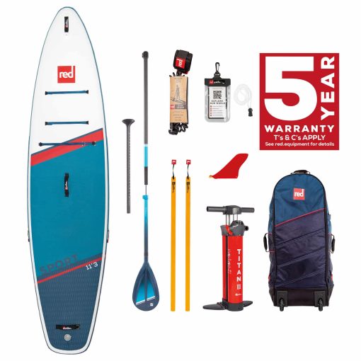 Red Paddle CO Package - 11.3 Sport HT 2022 - Sport 113 Hybrid Tough Blue UK Package - Red paddle co