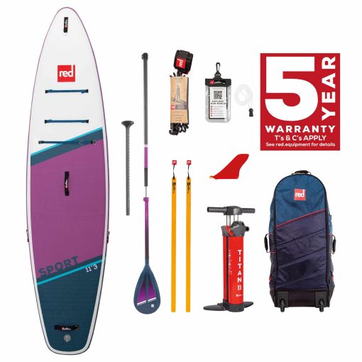 Red Paddle CO Package - 11.3 Sport Purple HT Purple 2022 - Sport 113 SE Hybrid Tough Purple UK Package - Red paddle co