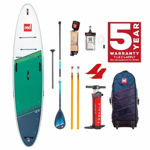 Red Paddle CO Package - 12.0 Voyager HT 2022 - Voyager 126 Hybrid Tough Blue UK Package - RED PADDLE CO