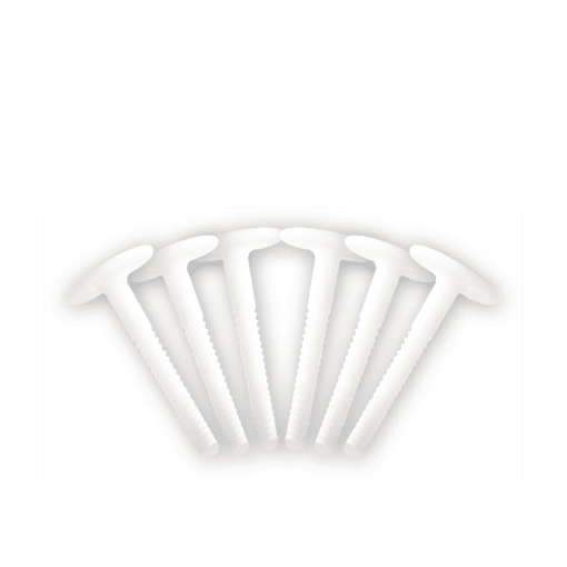 Tahe Fin Softboard Screw Set (X6) - White 2023 - 101219 - Tahe