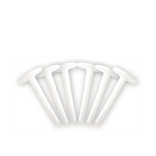 Tahe Fin Softboard Screw Set (X6) - White 2024 - 101219 - Tahe