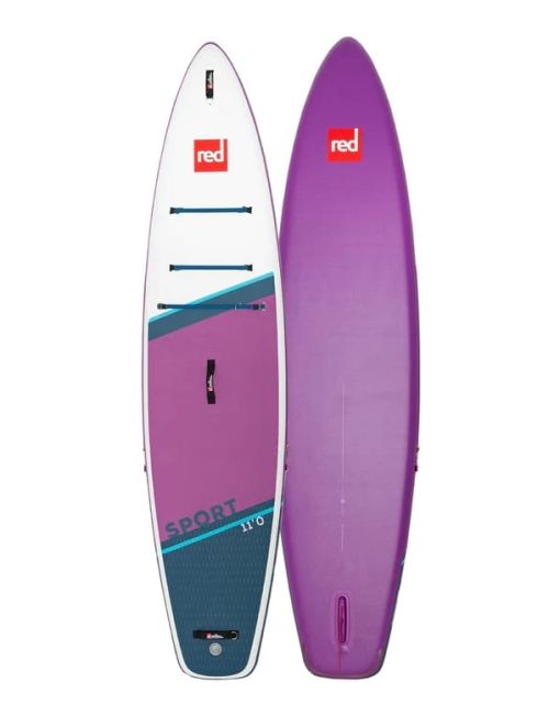 Red Paddle CO Sport 11.0 Purple 2023 - 110 Sport Purple MSL Inflatable Paddle Board Package Paddle Board Red Paddle Co Hybrid - Red paddle co