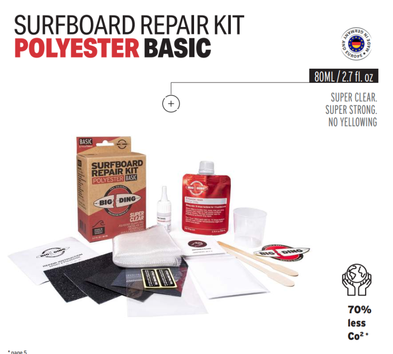 Big Ding Polyester Repair Kit Basic Pipeline Surf Shop