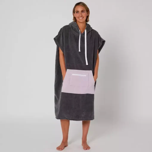 O&E Ladies Day Dream Hooded Poncho - ALTW21 Ladies Daydream Hooded Poncho towel Charcoal 24 1 e75ed67f b5f9 40a6 a3c2 - O&E