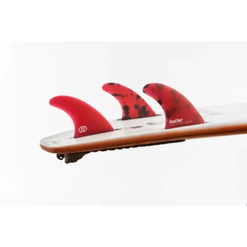 Feather Fins Fiberglass Series Red Dual Tab - - Feather fins