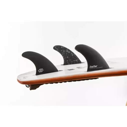 Feather Fins Fiberglass Series Black Dual Tab - - Feather fins