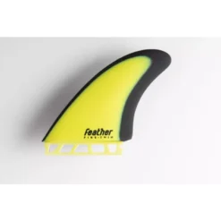 Feather Fins Twin Fins Modern Keel Yellow / Black Single Tab