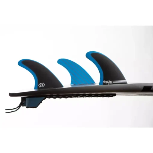 Feather Fins Fiberglass Series Black & Blue Dual Tab - - Feather fins