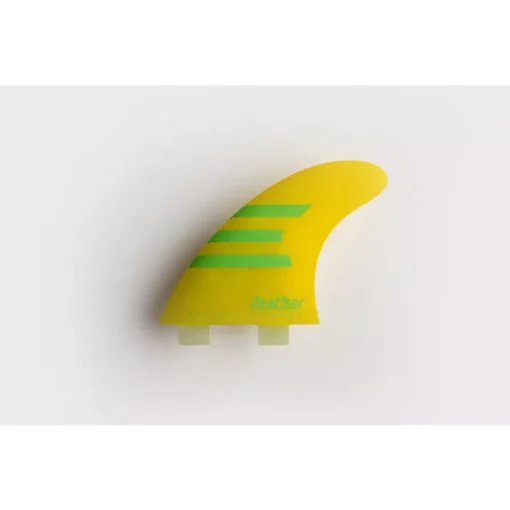 Feather Fins Ultralight Epoxy Yellow Dual Tab - - Feather fins