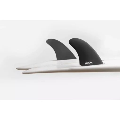 Feather Fins Twin Fins Keel Black Dual Tab - - Feather fins