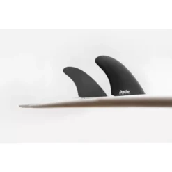 Feather Fins Twin Fins Modern Keel Black Single Tab
