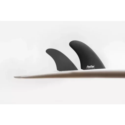 Feather Fins Twin Fins Modern Keel Black Single Tab - ANI9672 - Feather fins