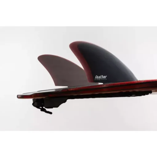 Feather Fins Twin Fins Keel Black / Red Wine Dual Tab - CABREIROA sesion2 046 - Feather fins