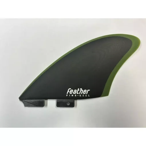 Feather Fins Twin Fins Keel Black / Camo Green Dual Tab - - Feather fins