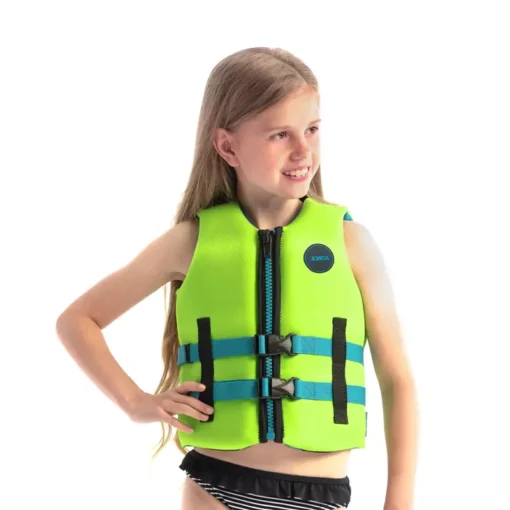 Neoprene Life Vest Kids Lime Green - 244921011 zoom - Jobe