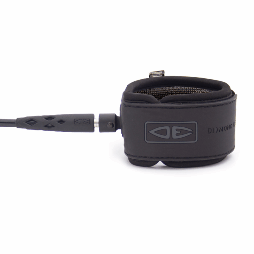 O&E Longboard Regular Moulded Surfboard Leash - LR90 Diamond Flex LONGBOARD REG 9 leash black 22 A - Ocean Earth