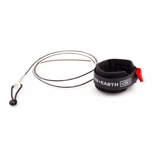 O&E Basic Straight Cord Leash - SBBA01 Bodyboard Basic Straight Leash black - Ocean Earth