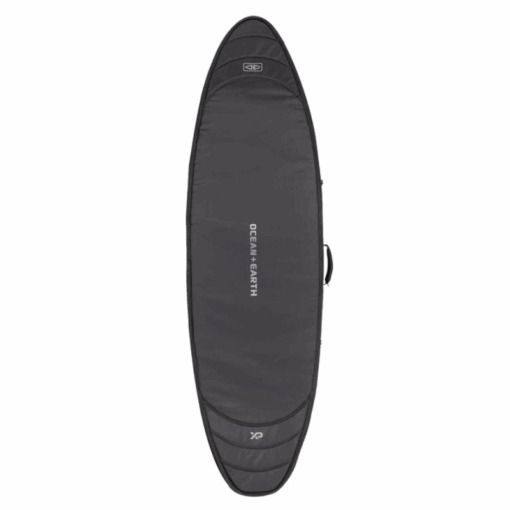 O&E Double Compact Hypa Shortboard Bag - SCSB02 H HYPA Shortboard Surfboard Cover 2 Board black top - Ocean Earth