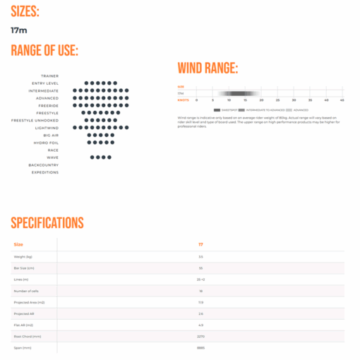 Ozone Zephyr V8 Ultra-X Kite Only With Technical Bag - ZEPHYRSPECS - Ozone