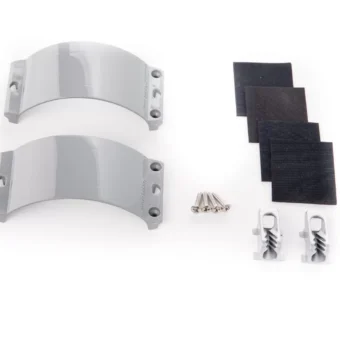 Unifiber 2x Clamcleat CL244/S5 Ash Grey Strap, 4x Screws, 4x Rubber