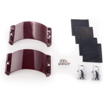 Unifiber 2x Clamcleat CL244/S1 Aubergine Strap, 4x Screws, 4x Rubber