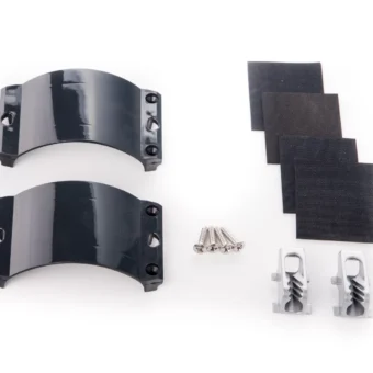 Unifiber 2x Clamcleat CL244/S7 Graphite Grey Strap, 4x Screws,4x Rub
