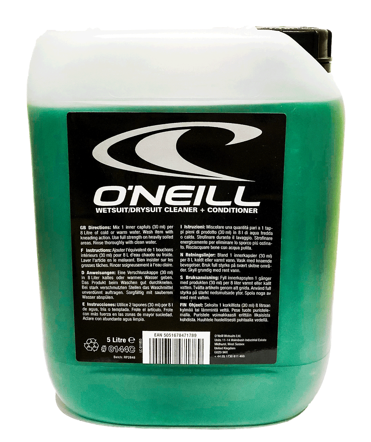 0144C_002_P_1 O'Neill Wetsuit Cleaner 5L 2027 - Imagen 1